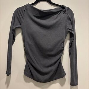 OGL Thermal Boatneck Ruched Brami Top